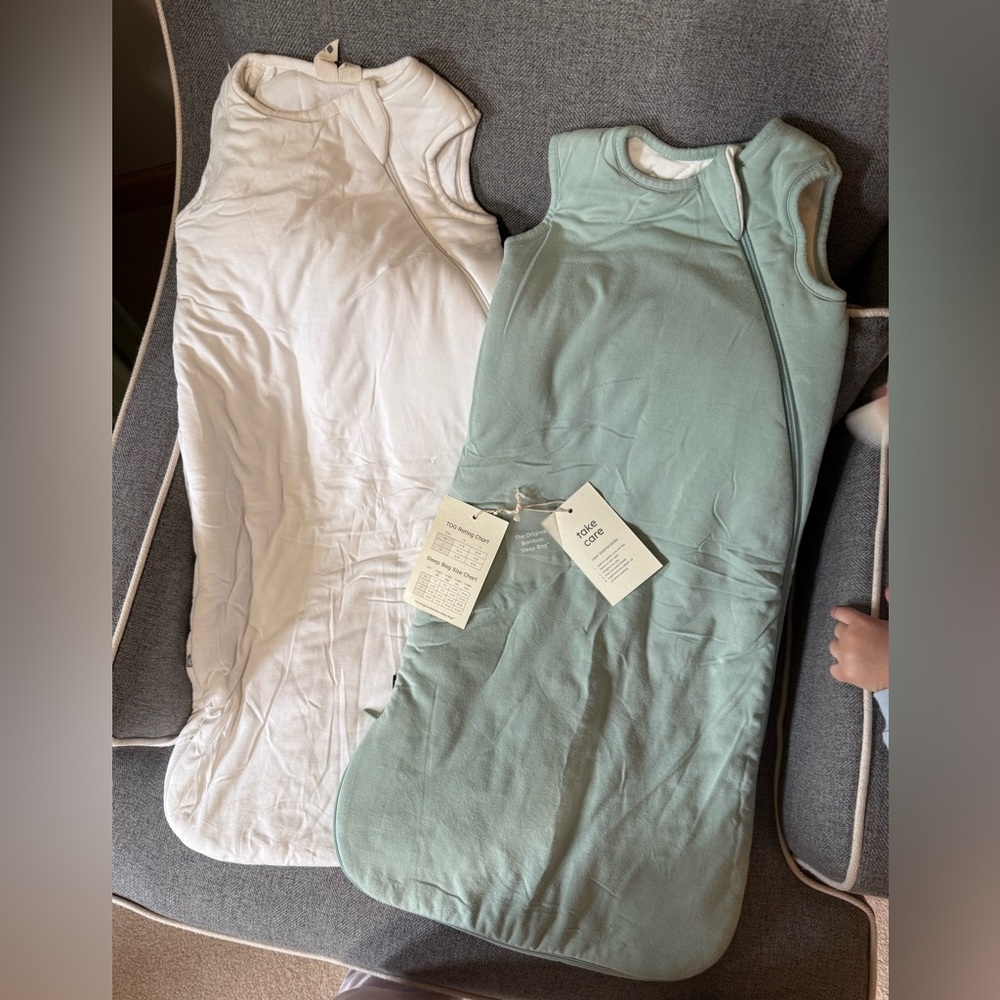 2 x Kyte sleep sack, 2.5 tog, 3-6 months/small